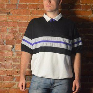 Vintage Colorblock Rugby Style Golf Shirt
